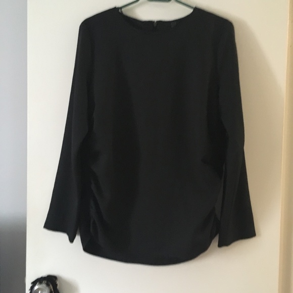 COS Tops - COS Black Textured Crepe Ruched Sides Blouse 12